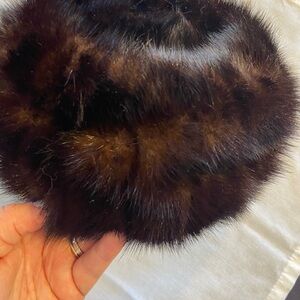 Vintage Pillbox Mink Hat
